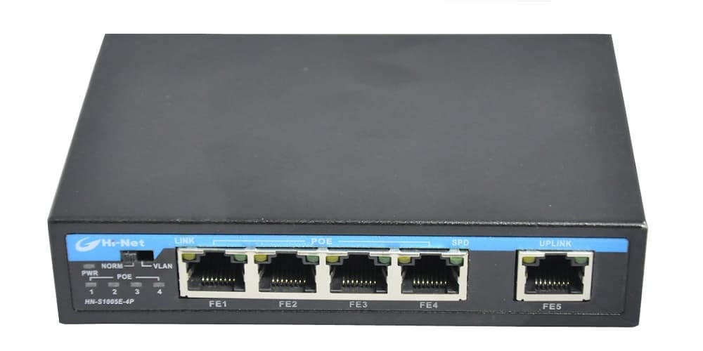 5 Ports POE Switch with 4 POE Ports and 1 uplink port